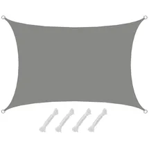 AMANKA Sonnensegel Rechteckig 400 x 300 cm grau