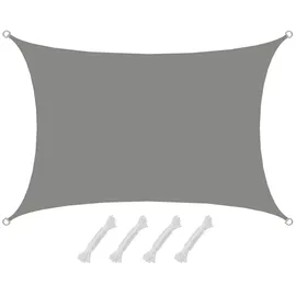 AMANKA Sonnensegel Rechteckig 400 x 300 cm grau