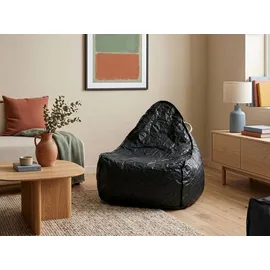 Beliani Sitzsack DROP Schwarz