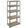 pro-bau-tec Schwerlastregal Holz 180 x 90 x 45 cm grau 5 Böden