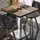 GGM Möbel Bistrotisch 60 x 60 x 75 cm Braun/Schwarz
