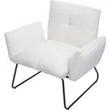 MCW Lounge-Sessel MCW-K34 Bouclé 80 x 80 x 80 cm Weiß mit Relax-Funktion