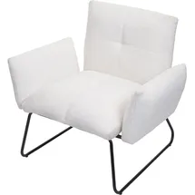 MCW Lounge-Sessel MCW-K34 Bouclé 80 x 80 x 80 cm Weiß mit Relax-Funktion