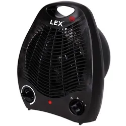 LEX Heizlüfter Ventilator Elektroheizer Heizgerät Heizung max. 2000W Schwarz