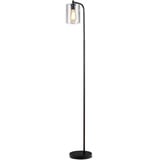 COSTWAY 168cm Stehlampe modern, Stehleuchte mit Fußschalter, E27-Glühlampensockel und Glaslampenschirm, Leselampe für Wohnzimmer, Arbeitszimmer, Schlafzimmer