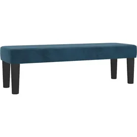 vidaXL Boxspringbett mit Matratze Dunkelblau 180x200 cm Samt