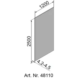 Hoesch Wandverkleidung „Renovierungssystem“ 120 × 250 cm in Weiß