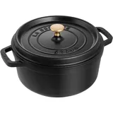 Staub Cocotte 28 cm rund schwarz