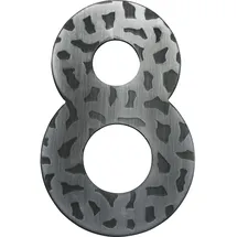 SCHÖSSWENDER Hausnummer Ziffer 8 Ziffernblatt Türnummer antik Schmiedeeisen schwarz verzinkt