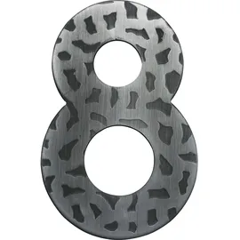 SCHÖSSWENDER Hausnummer Ziffer 8 Ziffernblatt Türnummer antik Schmiedeeisen schwarz verzinkt