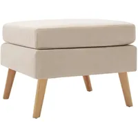 VidaXL Fußhocker Creme Stoff