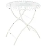 Hti-Living Gartentisch Weiß Romantic Garden Metalltisch nostalgisch HTI-Living