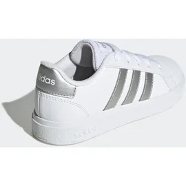 adidas Grand Court Lifestyle Tennis Lace-Up Kids Cloud White/Matte Silver/Matte Silver 32
