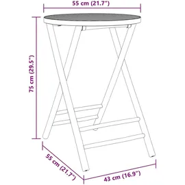 vidaXL 3-tlg. Bistro-Set Bambus