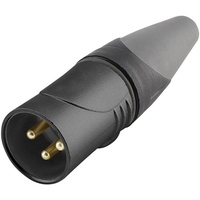 HICON HI-X3CM-HD-B XLR-Steckverbinder Kupplung, gerade Polzahl: 3 Schwarz 1