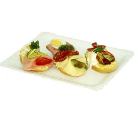 WIMEX Flache Pappteller eckig 16 x 23 cm 100 St. Weiß