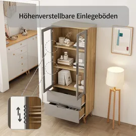 OTTO home Highboard 70 x 180 x 40 cm grau