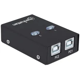 Manhattan 2 Port USB 2.0-Umschalter Schwarz