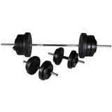 vidaXL Langhantel + 2 Kurzhantel Set 60,5kg