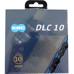 KMC DLC 10 Fahrradkette – 116 Glieder – Blau/Schwarz EINHEITSGRÖSSE