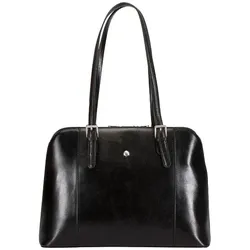 Jekyll & Hide Madrid Schultertasche RFID Schutz Leder 39 cm Laptopfach  schwarz