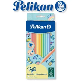 Pelikan Buntstifte sechskant Pastell 12 Stück