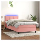 vidaXL Boxspringbett 100 x 200 cm Rosa