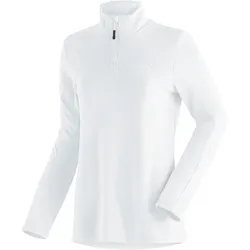 Funktionsshirt MAIER SPORTS "Bianka", Damen, Gr. 42, weiß, 100% Polyester, Langarm, Shirts, funktionaler Damen Midlayer für Outdoor Touren und Ausflüge