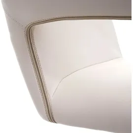 Mendler Esszimmerstuhl HWC-A50 IV Kunstleder creme schwarz