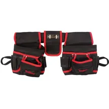 Toolland Werkzeug Gürteltasche Leder rot/schwarz mehrfarbig