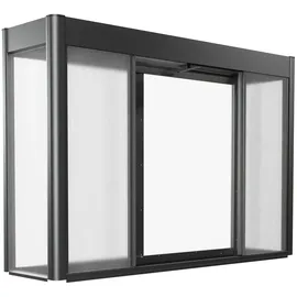 Biohort Gewächshausaufsatz Florentina für HochBeet 2m x 0,5m Dunkelgrau-Metallic