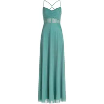 Vera Mont Abendkleid Glitzer-Look Grün/Silber 32