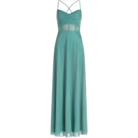 Vera Mont Abendkleid Glitzer-Look Grün/Silber 32