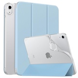 MoKo Hülle für iPad (A16) 11. Generation 11 Zoll 2025/10. Gen 10,9 Zoll 2022, iPad Hülle TPU Transluzent Matt Rückseite Cover mit Auto Schlaf/Aufwach Tablet Hüllen Schutzhülle mit Ständer, Himmelblau
