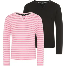 H.I.S. Langarmshirt Schwarz/Pink 176/182