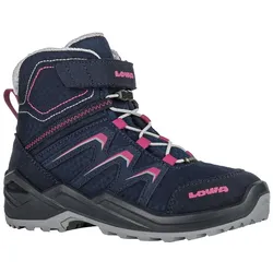 Lowa Winterschuhe Maddox Warm GTX Kid (wasserdicht) navyblau/pink Mädchen