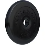 GORILLA SPORTS® Hantelscheiben - Einzeln/Set, 1,25kg, 2kg, 2,5kg, 5kg, 10kg, 15kg, 20kg, 25kg, 27,5kg, 30kg Gewichte, 30/31mm Bohrung, Gusseisen, Gummiert, Schwarz - Gewichtsscheiben, Hantelset