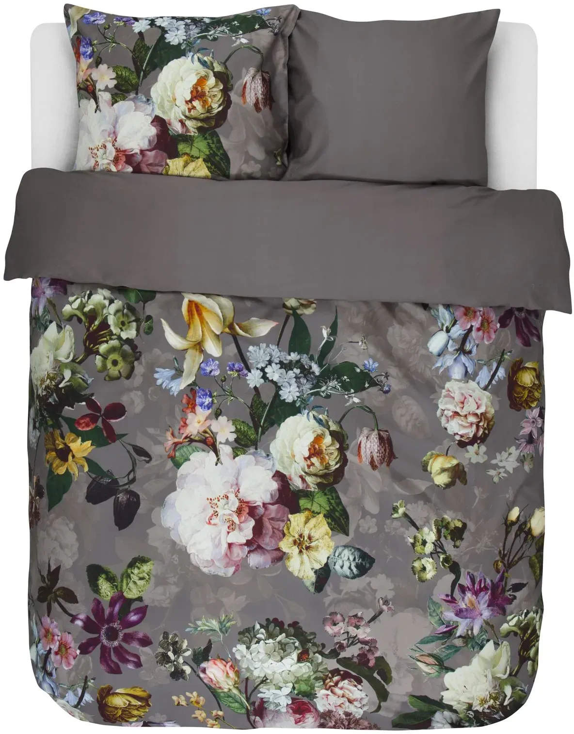 Essenza »Fleur« Satin Bettwäsche Taupe 135x200 cm / 80x80 cm