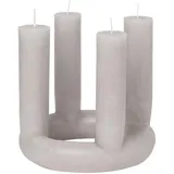 Broste Copenhagen Lucille Skulptur-Kerze Rainy Day Grey