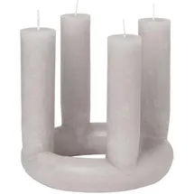 Broste Copenhagen Lucille Skulptur-Kerze Rainy Day Grey