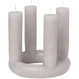 Broste Copenhagen Lucille Skulptur-Kerze Rainy Day Grey