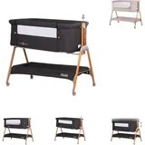 Chipolino Babybett Sweet Dreams Rollen, Beistellbett, Matratze, Anti-Reflux, Farbe:schwarz