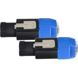 Pronomic Adapter 6,3mm Klinke female / Speakon-kompatibel male 2x Set (AD-JFSPM)