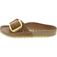 Birkenstock Madrid Big Buckle Nubukleder geölt schmal cognac 38