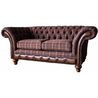 JVmoebel Chesterfield-Sofa, Sofa Zweisitzer Klassisch Design Wohnzimmer Chesterfield Sofas braun