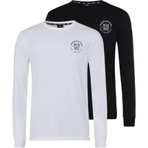 H.I.S. Langarmshirt in schwarz, weiß), | Gr.: L