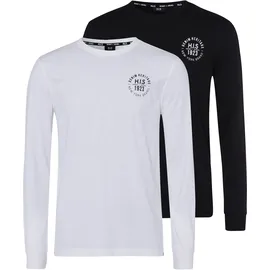 H.I.S. Langarmshirt in schwarz, weiß), | Gr.: L