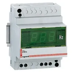 Legrand 004664 Frequenzmesser, 3-stellige Digitalanzeige, Grün, Anzeige 40 - 80 Hz, 4TE