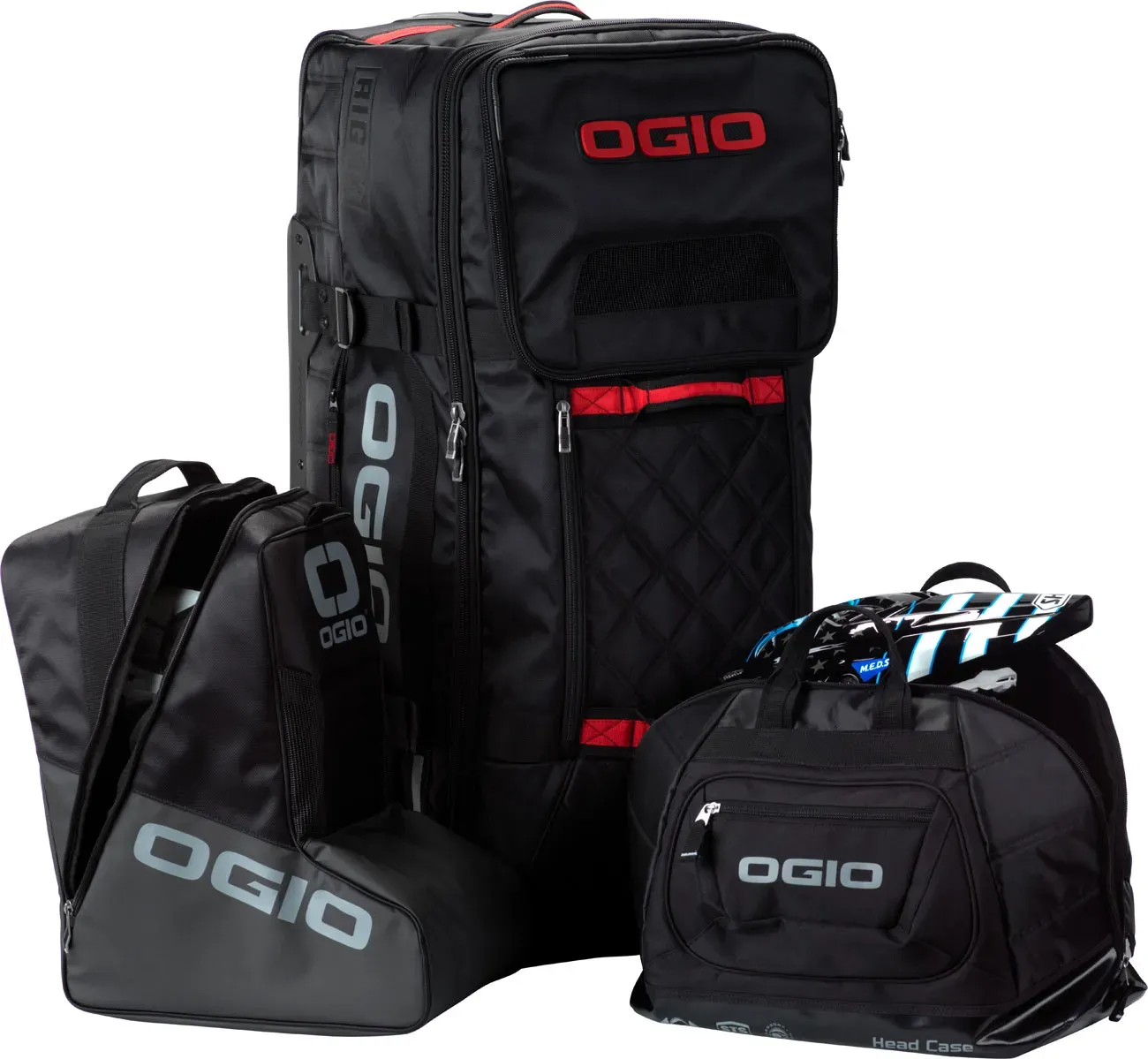 Ogio RIG T-3, sac de matériel - Noir/Rouge - 145 L