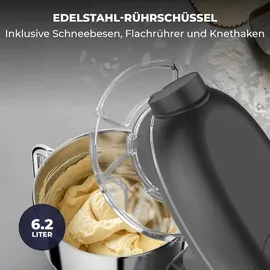 fentic Küchenmaschine mit Nudelmaschine grau